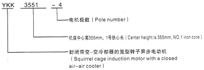 YKK系列(H355-1000)高压龙港三相异步电机西安泰富西玛电机型号说明